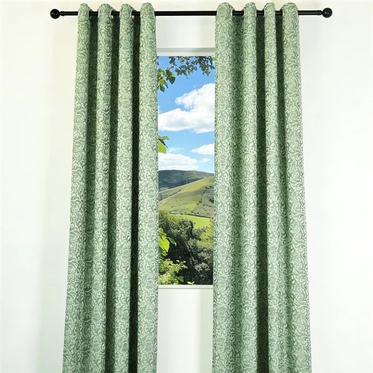 Mint Vine Jacquard Curtains suppliers