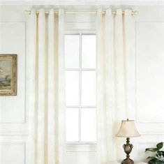 ستائر جاكار عصرية باللون البيج الفاتح